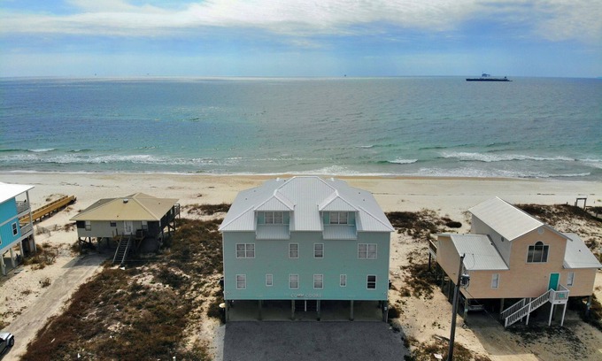 Fort Morgan House | August 9-15 Discounted! Beachfront and Updated!