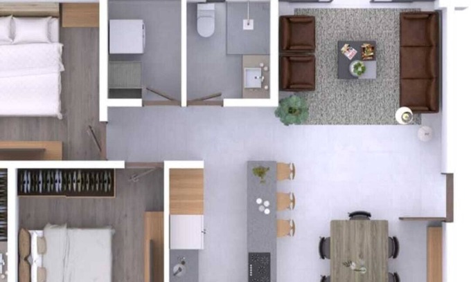 Guadalajara Apartment | Aurora Borealis 2BE 2 BA 1 parking