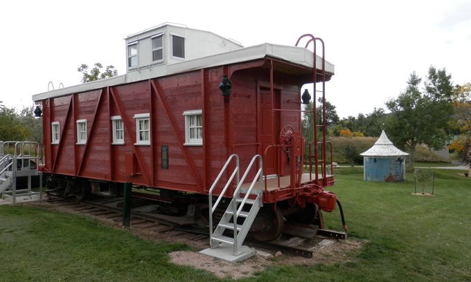 Sturgis Cabin | Authentic Wooden Rock Island Railroad Caboose