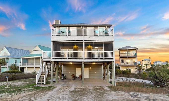 Port St. Joe House | Available for Fall Stays! North Cape! Gulf Views! Minutes from the Beach! Outdoor Shower! Grill!