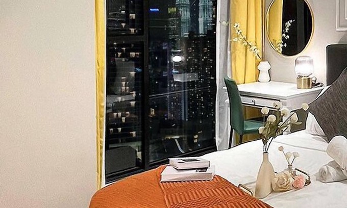 Bukit Bintang Condo | AXON Bukit Bintang 3-BDR 2-BR, 6pax, Near TRX & Pavillion, KLCC view