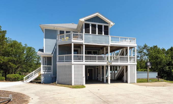 Whalehead Beach House | Aye Corolla: Private Pool, Hot Tub, 550 Ft to Beach