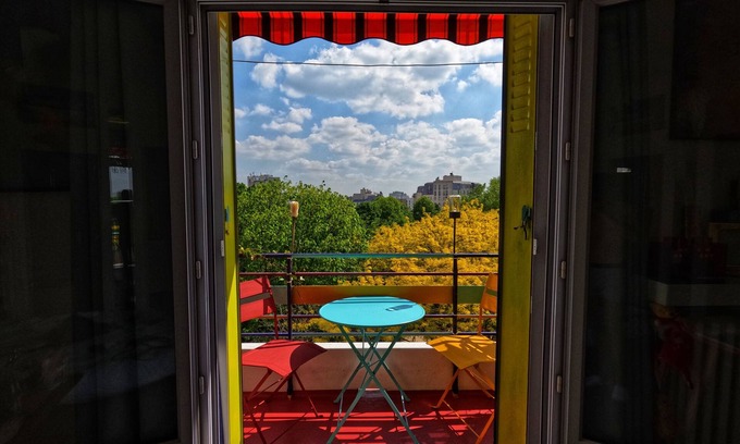 Saint Blaise Apartment | Balcon sur Grand Jardin, Canopée, Lumineux, Design