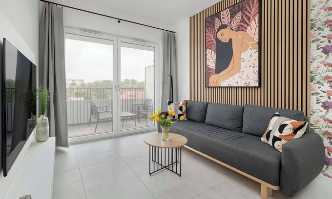 Miedzyzdroje Apartment | Baltic Waves Resort B406 | Stylish Apartment | Balcony | Spa & Gym | Parking