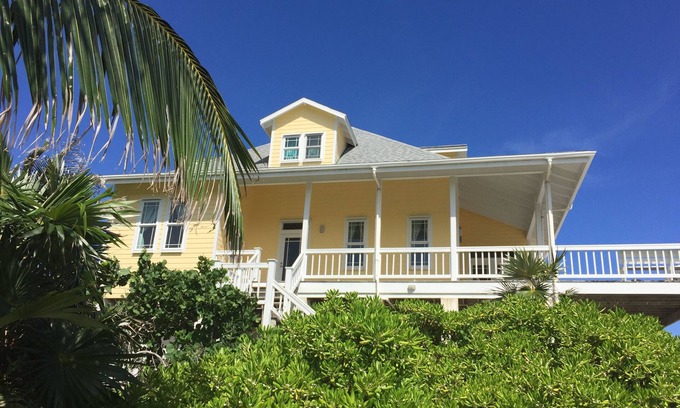 Hope Town House | Barefoot Beach - oceanfront beach house w/private beach, sunrise & sunset views
