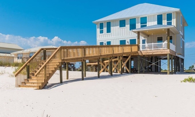 Fort Morgan House | Barefoot - Luxury Beachfront, Private Pool, Elevator