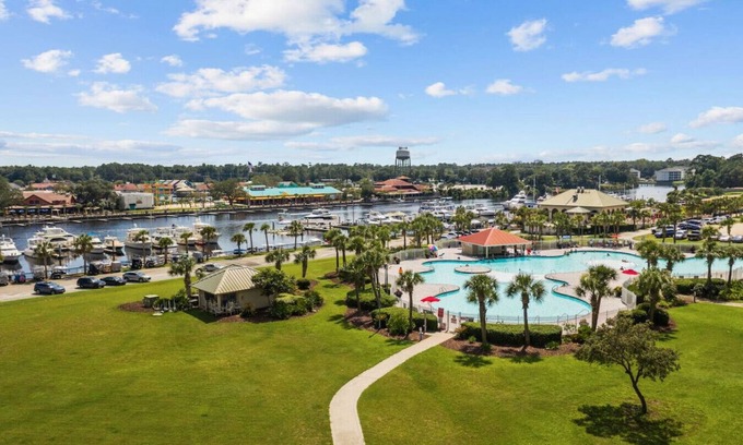 North Myrtle Beach Condo | Barefoot Resort- Waterway View, Pool & Hot Tub