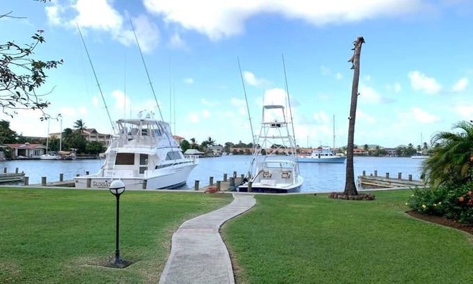 Rodney Bay House | Bay View #7 is a 2-bed, 3.5-bath waterfront townhouse in a gated community.