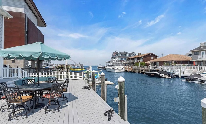 Normandy Beach House | Bayfront Luxury Home with Hot Tub, Sleeps 16+