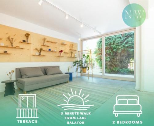 Balatonszarszo Apartment | BBQ Terrace Balaton 2BR Apt by NW