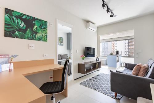 Santo Amaro Apartment | Be Urban - Aptos Moderno, Varanda Gourmet, Piscina e Gym - By Easy Stay