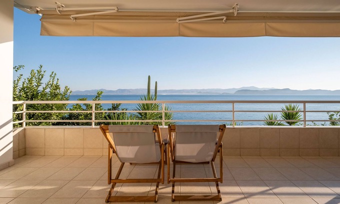 Kiveri Apartment | Beach Apartment | unique sea view balcony | near Nafplio, Mycenae, Epidaurus
