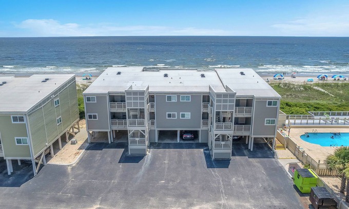 Caswell Beach Condo | Beach Birds: Oceanfront Condo with Excellent Views