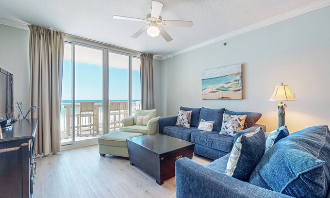 Fort Walton Beach Condo | Beach-Chic Condo On Okaloosa Island Waterfall, Lazy River