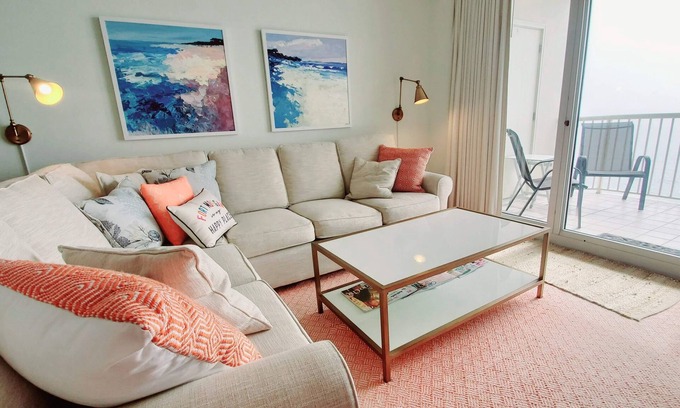 Fort Morgan Condo | Beach Club A1809 King/Queen/Bunk Sleeps 6 in beds Direct Gulf View Wifi Pools