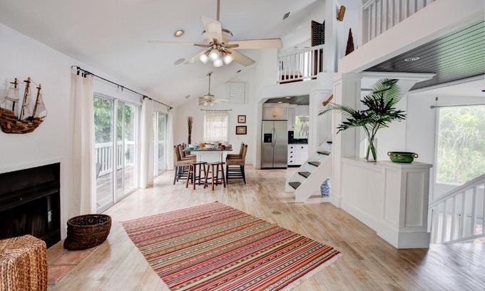 Summerplace Ski Chalet | Beach Cottage, Steps to the Beach. Pet friendly. King Bed.