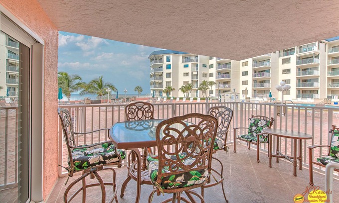 Indian Shores Condo | Beach Cottage111 Baby Friendly 3 Bedroom 2 Bath Condo with Walk-Out to Pool.