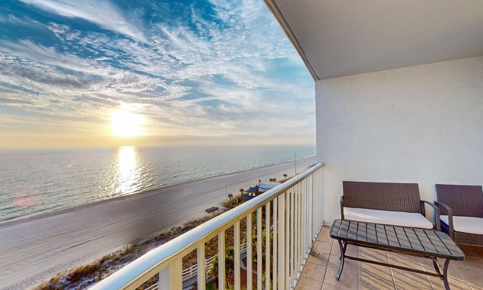 Panama City Beach Condo | Beach Front | Private Balcony | Modern | FLPCB50