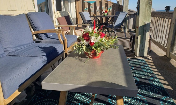 North Carolina Coast Condo | Beach Front Property with Ocean Views from an Oversized Covered Deck!