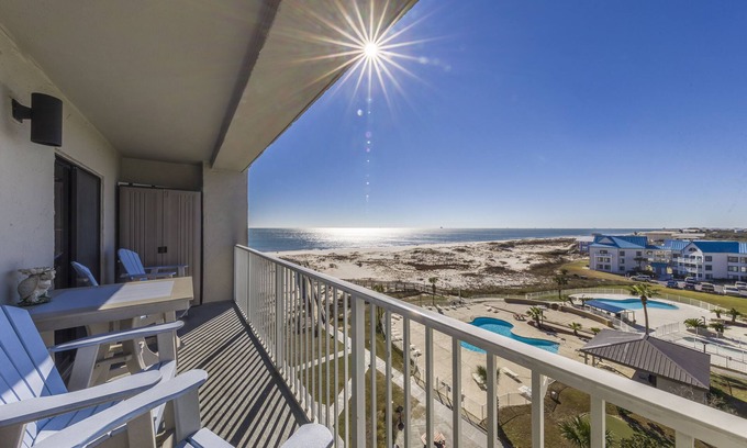 Fort Morgan Condo | Beach Getaway- Ocean Views, Pools & Steps to Sand!