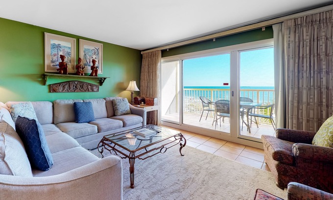 Gulf Shores Condo | Beach + Gulf-Front Condo w/Shared Outdoor Pool, Beach Views, Balcony, Central AC