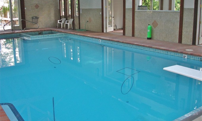 Friday Harbor House | Beach House, Heated Indoor Pool with Diving Board & Hot Tub. And 45 ft dock.