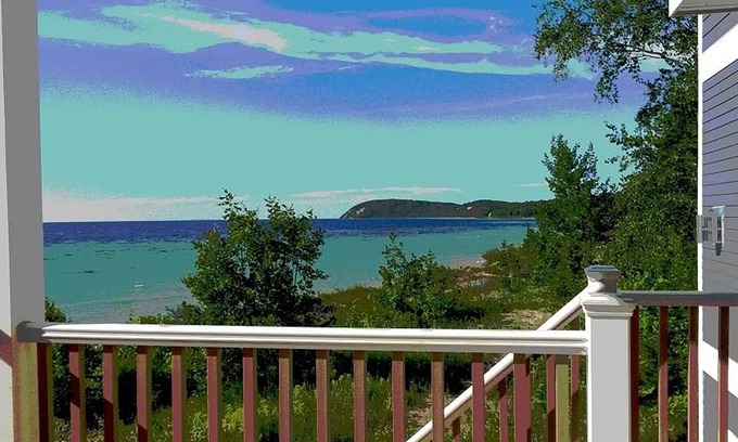 Lake Leelanau Cottage | Beach house on Lake Michigan~ Views Of Sleeping Bear Shoreline/Manitou Islands