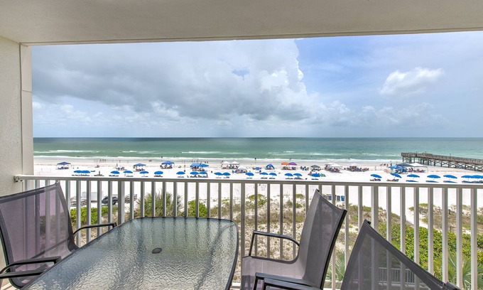 Indian Shores Condo | Beach Palms 306 - Gold Tier Gulf Front condo with a view of Gulf and beach.