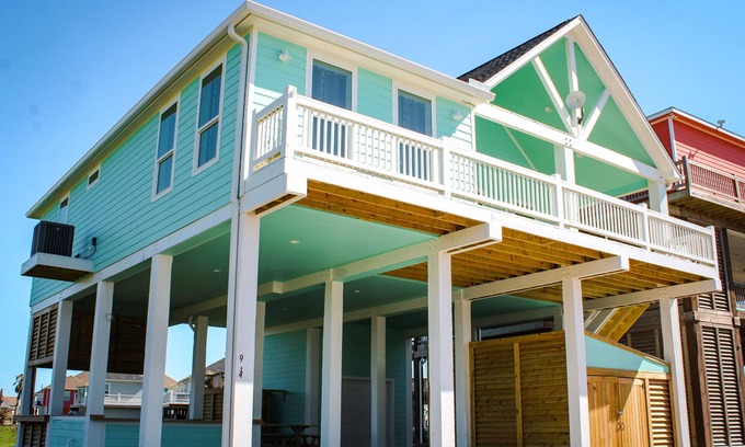 Crystal Beach House | Beach views- Less than a minute walk to the beach!