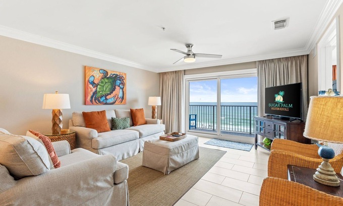 Crystal Beach Condo | Beachfront~2 King Suites~Sunset Balcony~Family Resort w/Pool