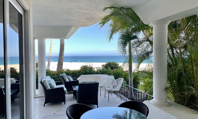 San Jose del Cabo Condo | Beachfront, 2 Bedroom, ground floor corner unit with amazing views. Free WIFI
