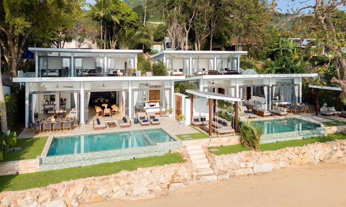 Ang Thong Villa | Beachfront 9BR Sunset Villas w/Staff & Saltwater Infinity Pools