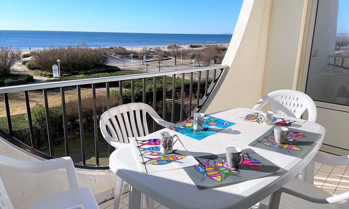 Le Couchant Apartment | Beachfront Apartment, Stunning Sea Views, Large Terraces, Parking Included