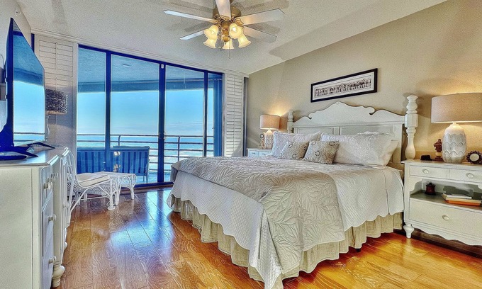 New Smyrna Beach Condo | Beachfront Beauty, Amazing Balcony Views, Pool, Hot Tub, Fitness Center, Sauna!