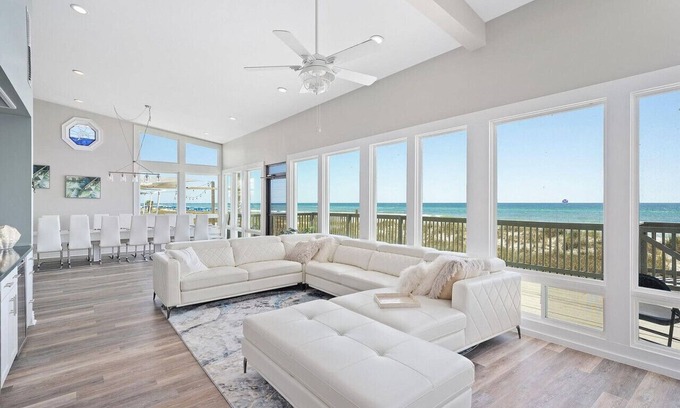 Panama City Beach House | Beachfront Bliss: Spacious Deck, Grill & Unmatched Gulf Views!