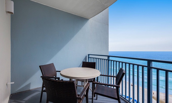 Panama City Beach Condo | Beachfront condo with incredible views, pool, hot tub & fitness center
