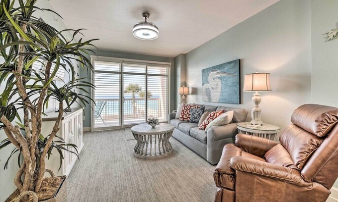 Panama City Beach Condo | Beachfront Condo w/Pool, Hot Tub & Beach Chairs Included