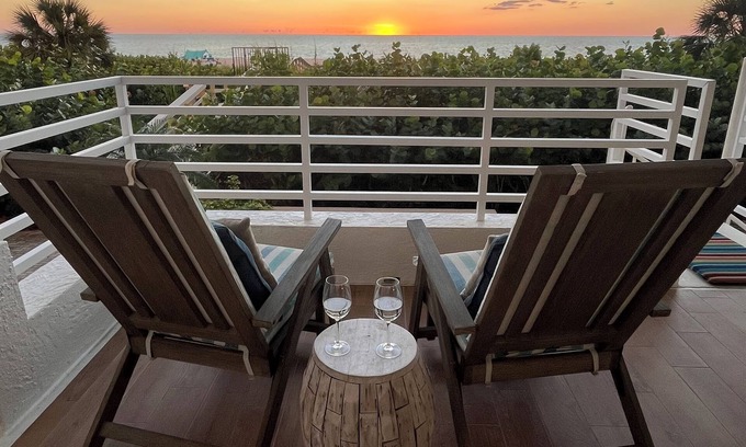 Marco Island Condo | BEACHFRONT CONDO WITH PRIVATE STAIRS TO THE POOL AND BEACH—Soak up the Sun