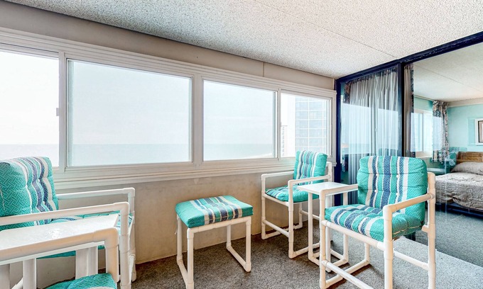 North Ocean City Condo | Beachfront condo with ocean views, pool, enclosed balcony, AC, & W/D