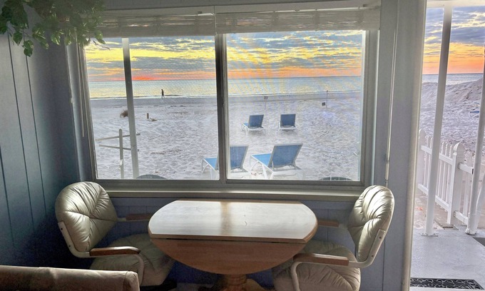 Indian Shores Cottage | BEACHFRONT COTTAGE! Step out the door and into the sand! On the Gulf of Mexico!