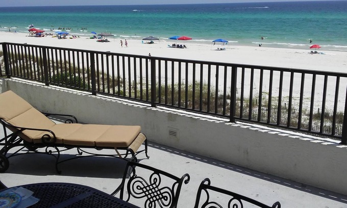 West Panama City Beach Condo | Beachfront,Extra Large Balcony, Pool, Hot Tub, Corner Unit, Breathtaking Sunsets
