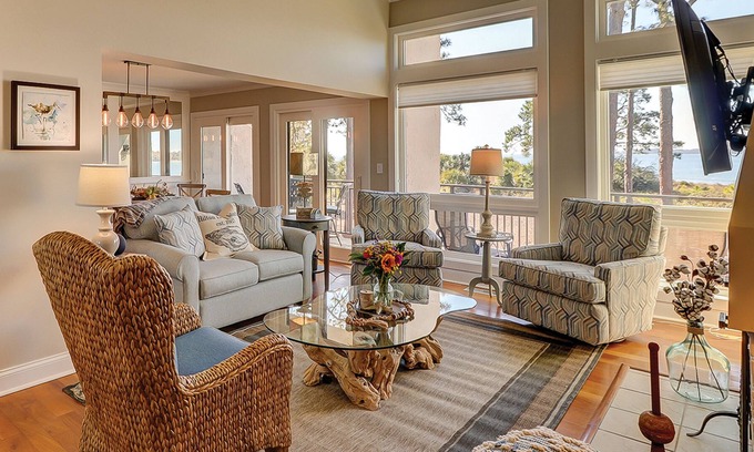 South Beach Villa | Beachfront getaway with large patio, pool & lovely ocean views - walk to dining