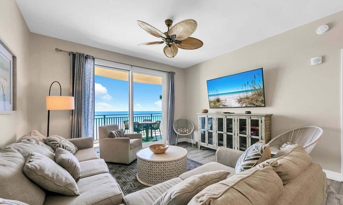 Panama City Beach Condo | 🐟BeachFront-Large Balcony-Pool~Fitness Center-Spa-Sterling Breeze 904🐟