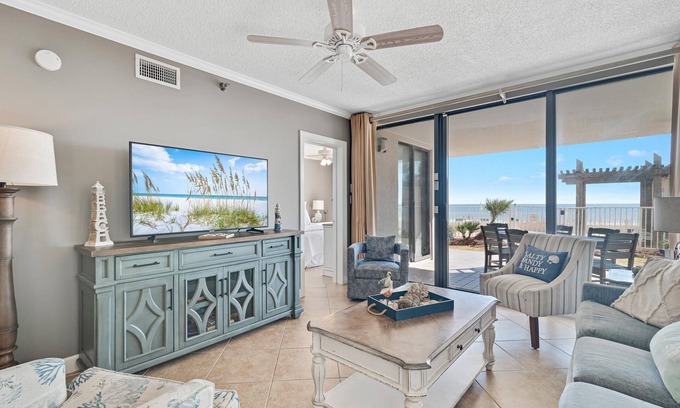 Orange Beach Condo | Beachfront Luxury Corner Condo | Indoor, Outdoor Pools, Tennis, Sauna, Gym | My Beach Getaways