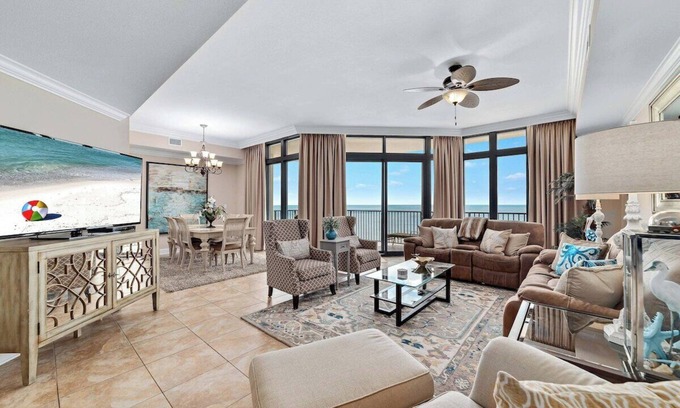 Orange Beach Condo | BEACHFRONT LUXURY, INDOOR/OUTDOOR POOL AND SAUNA, FAMILY FRIENDLY