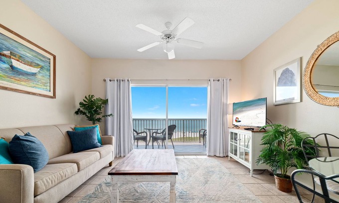 Orange Beach Condo | BEACHFRONT, OUTDOOR POOL, BEAUTIFUL BALCONY VIEWS!