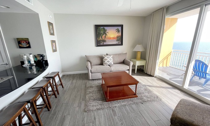 West Panama City Beach Condo | Beachfront | Perfect for Family | Kids water park | Free Wifi | Beach Service*