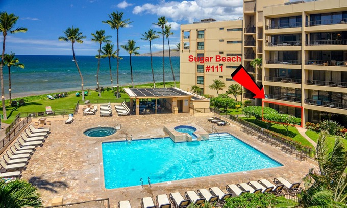 Kihei Condo | Beachfront Resort - Ground Floor - Corner Unit - Steps to the Beach-Pool-Spa!