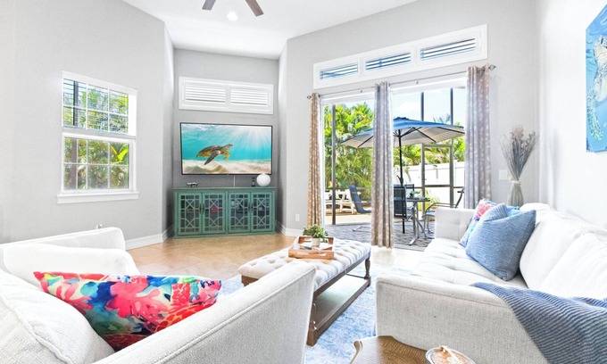 Indian Harbour Beach House | Beachside Townhome Escape – Jacuzzi, Game Room, & Private Backyard!🏖️