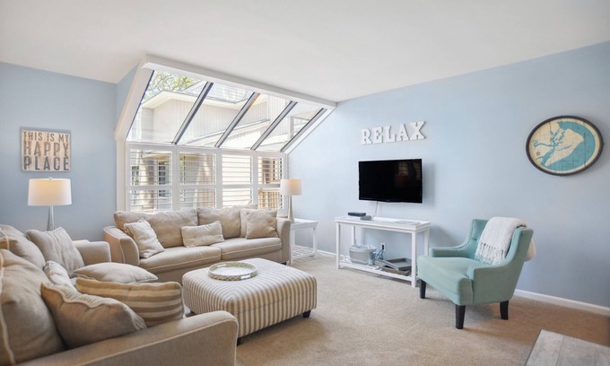Shipyard Plantation Condo | Beachwalk 196 - Lovely 3BR Townhouse Golf Course View